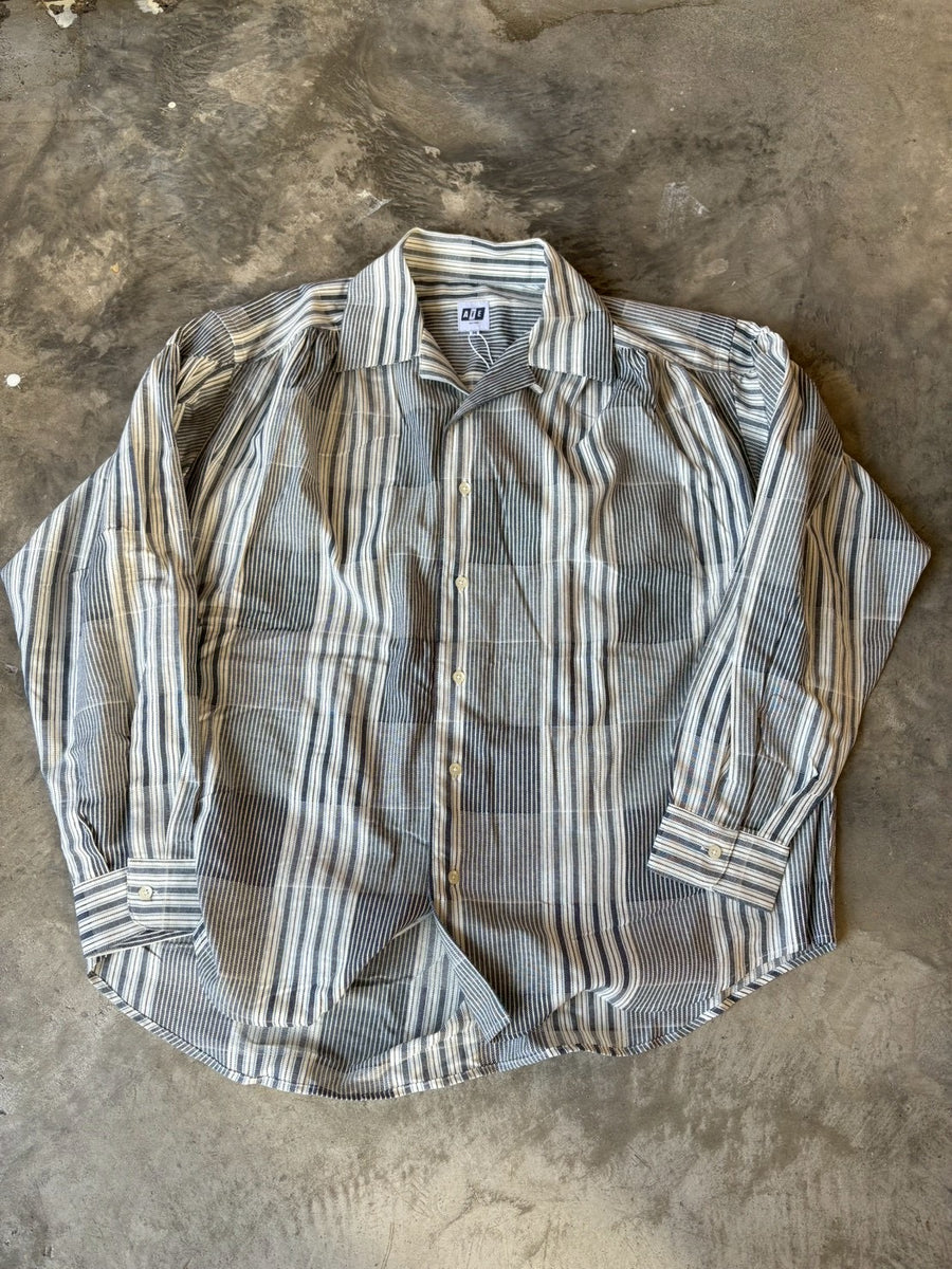 AIE】Painter Shirt - Cotton Dobby Stripe | EDISTORIAL STORE
