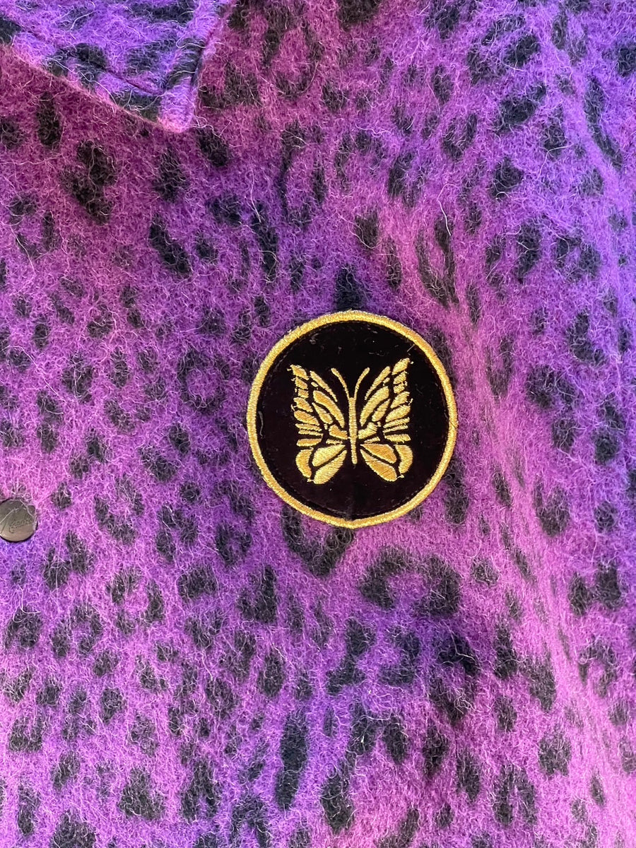 Needles】WOOL COACH JACKET｜PURPLE×LEOPARD | EDISTORIAL STORE