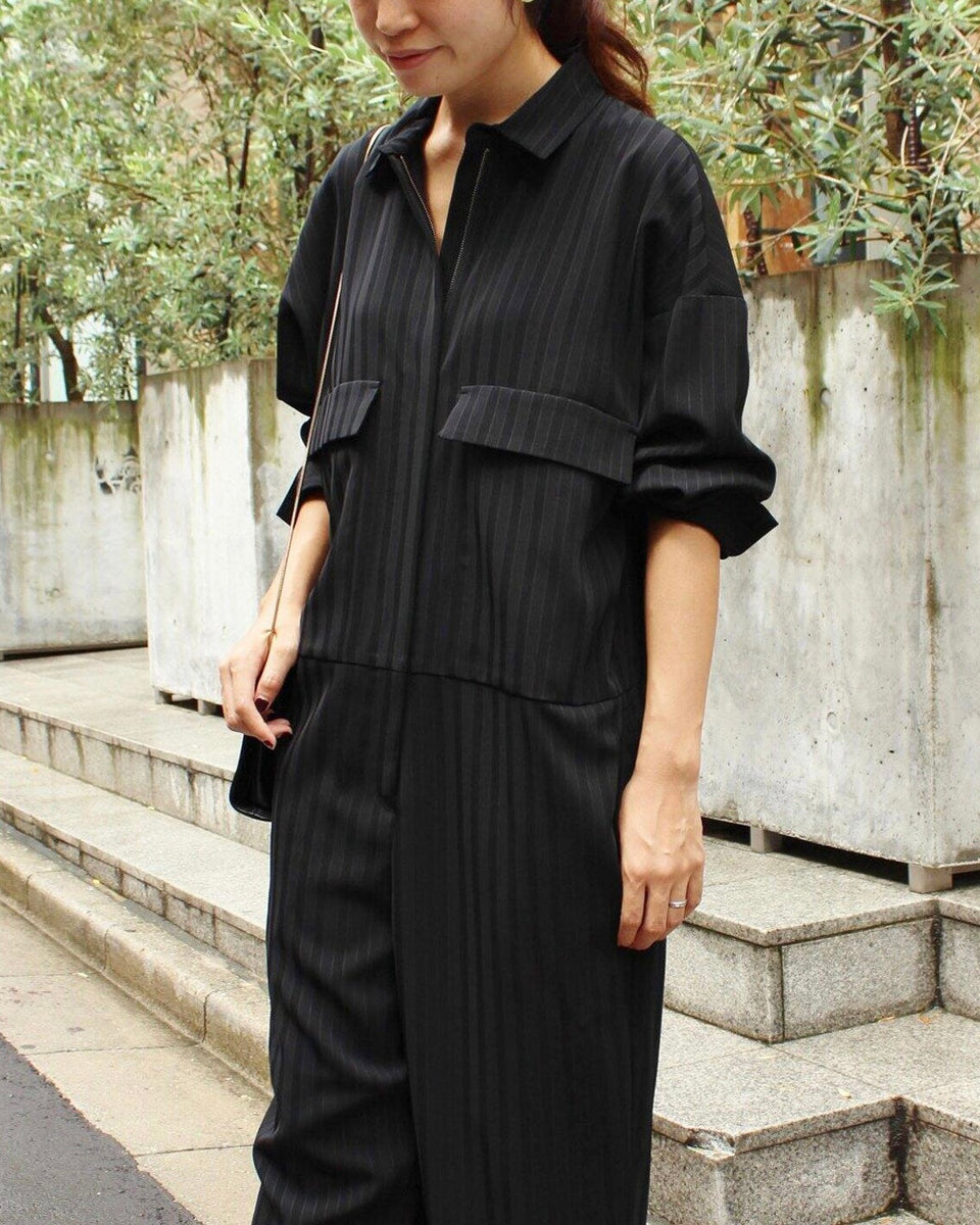 【IENA】STRIPE JUMP SUIT