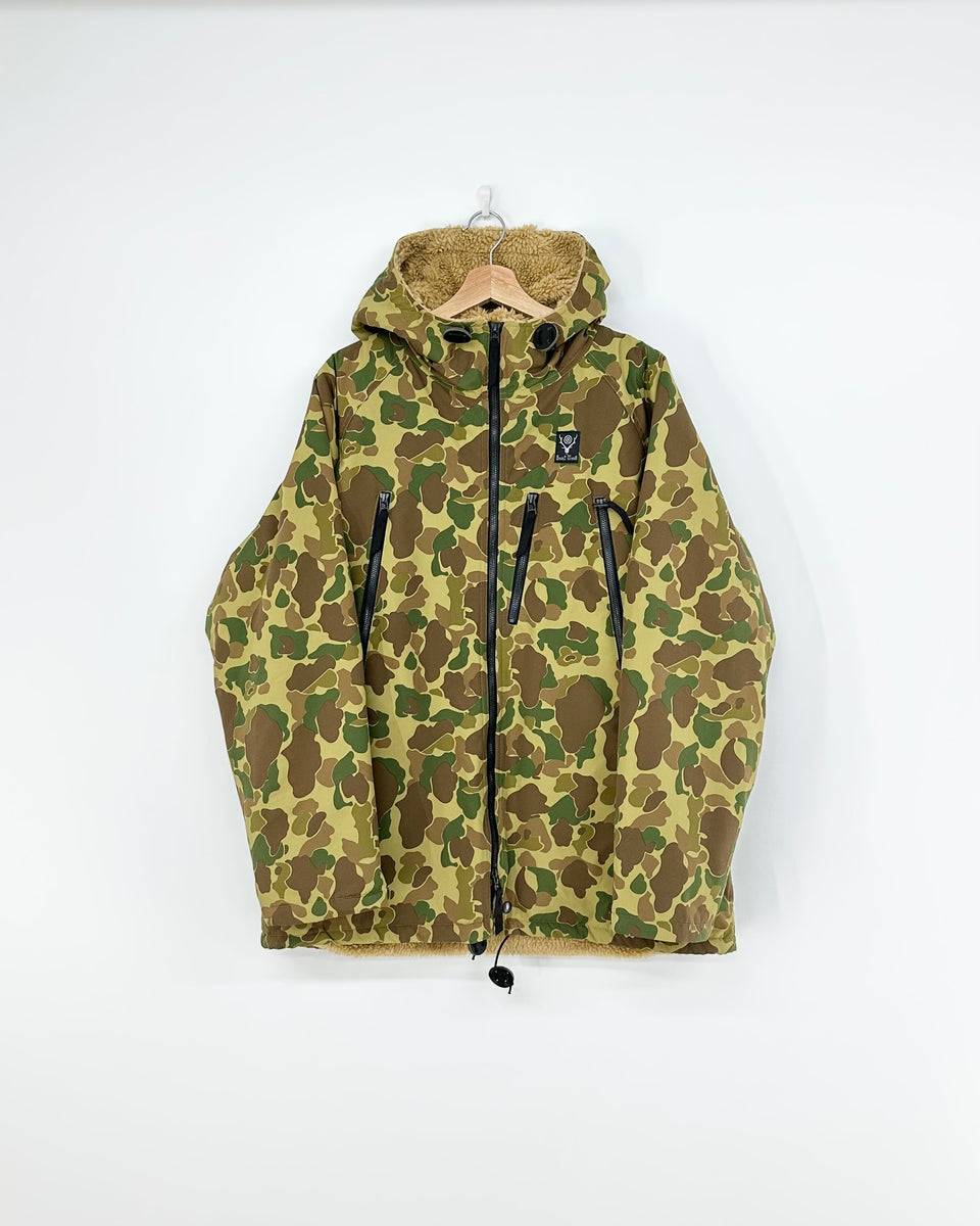 South2 West8】NYLON TASSER CAMO ZIPPED COAT | KHAKI | EDISTORIAL STORE