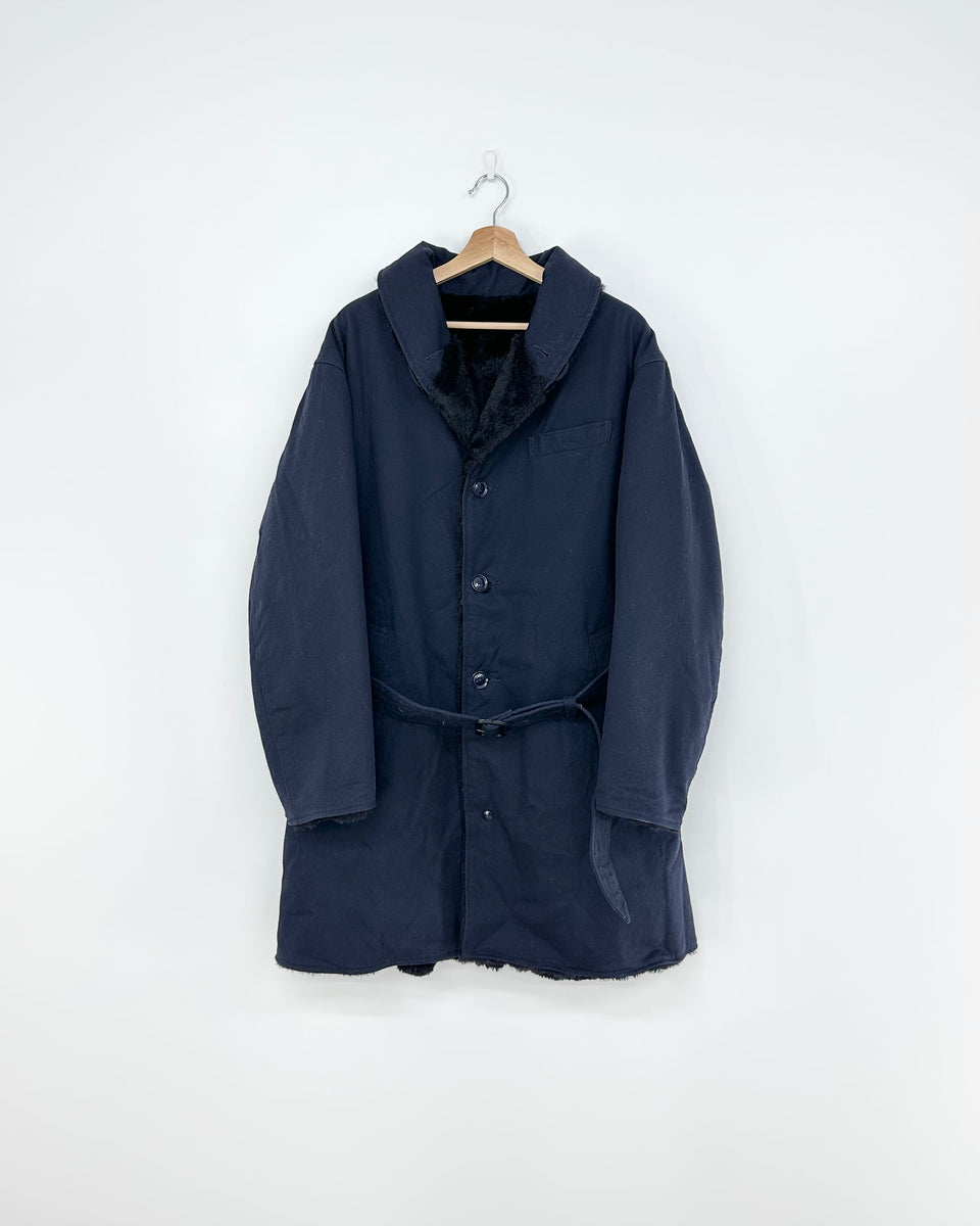 ENGINEERED GARMENTS】SHAWL COLLAR REVERSIBLE COAT | NAVY