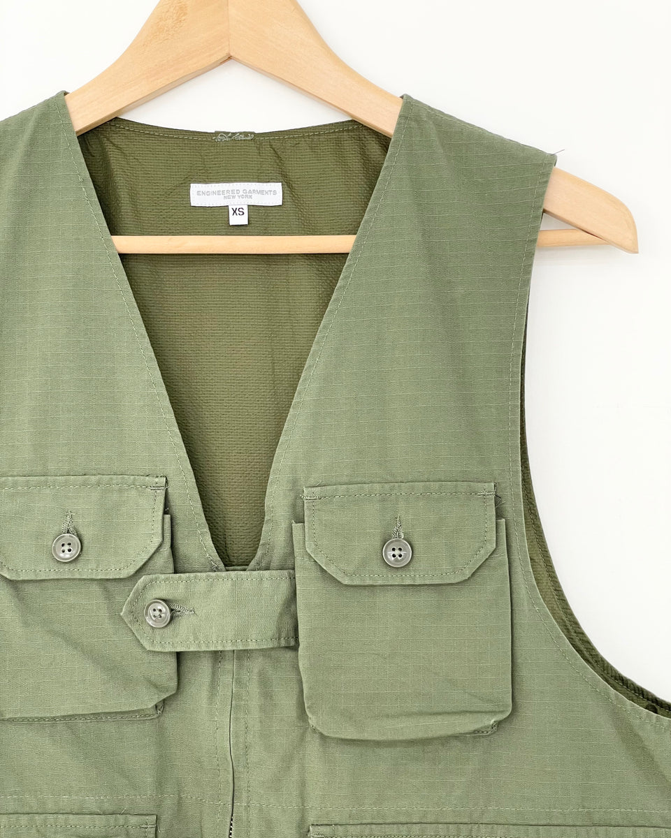トップス engineered garments Game Vest XS ENGINEERED GARMENTS】COTTON RIPSTOP GAME VEST | EDISTORIAL STORE