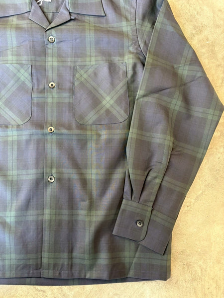 【South2 West8】One-up Shirt -Wool Plaid Cloth