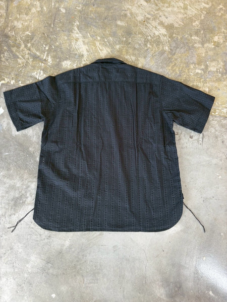 【THE ALASKAN】LACE SHORT SLEEVE SHIRT |  BLACK