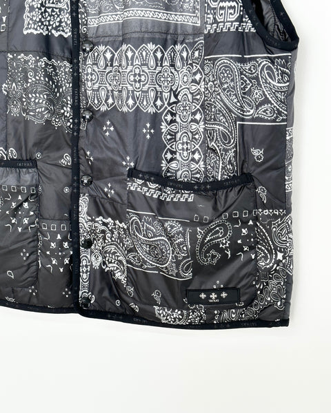 TATRAS BANDANA REVERSIBLE PUFF VEST BLACK