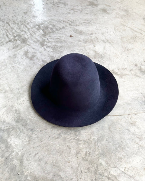 KIJIMA TAKAYUK RABBIT HAIR FELT HAT NAVY