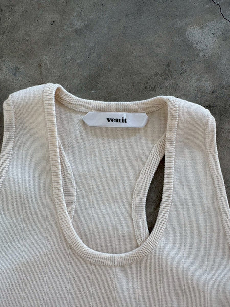 【venit】ASYMMETRY KNIT TANK TOP