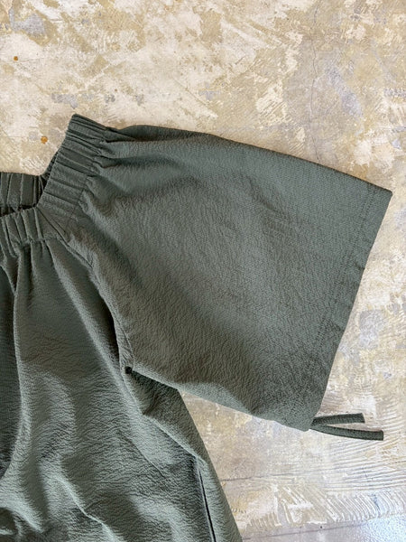 【THOUSAND MILE】BALLOON SLEEVE ONE PIECE | KHAKI |