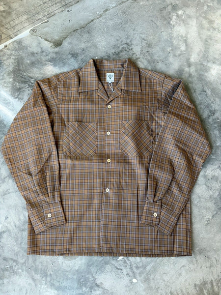 【South2 West8】One-up Shirt -Wool Plaid Cloth