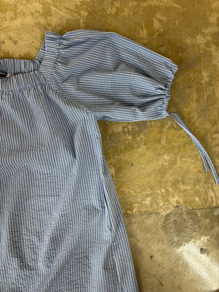 【THOUSAND MILE】BALLOON SLEEVE ONE PIECE | BLUE |