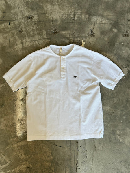 【Scye】NO-COLLAR POLO SHIRT | WHITE | GREEN | BLACK
