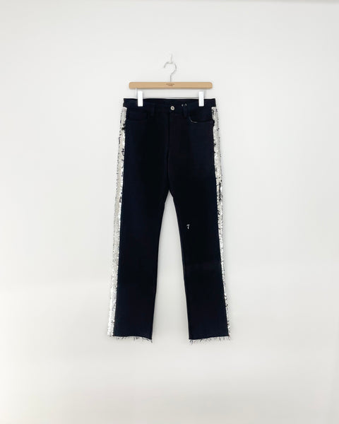 BAYCREW'S SPANGLE SIDE LINE DENIM PANTS