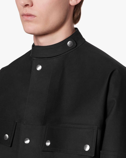 MACKINTOSH JIL SANDER+ BONDED COTTON CABAN JACKET BLACK