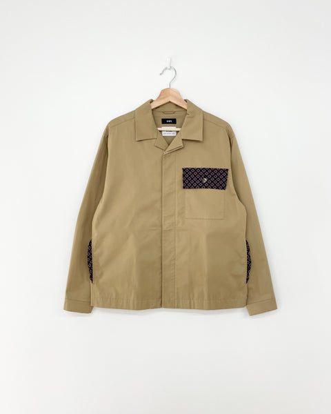 【MASH UP】SILK FLAP SHORT BLOUSON | BEIGE