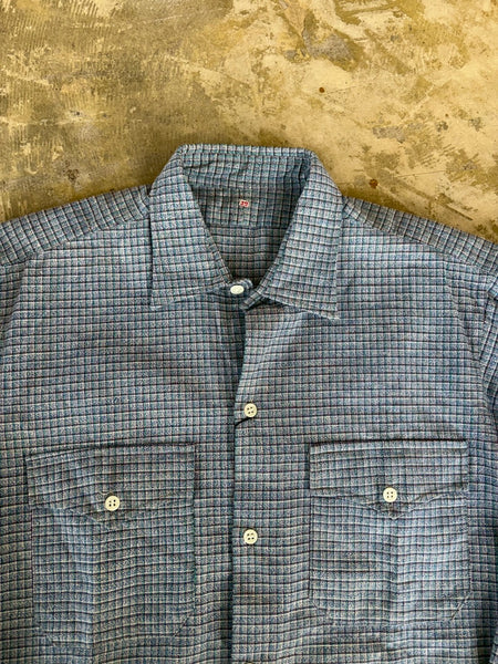 【BAYCREW'S】VINTAGE CHECK LONG SHIRT | BLUE
