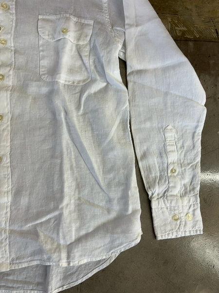 【GAMBERT】LINEN W-POCKET SHIRT | BLACK / WHITE