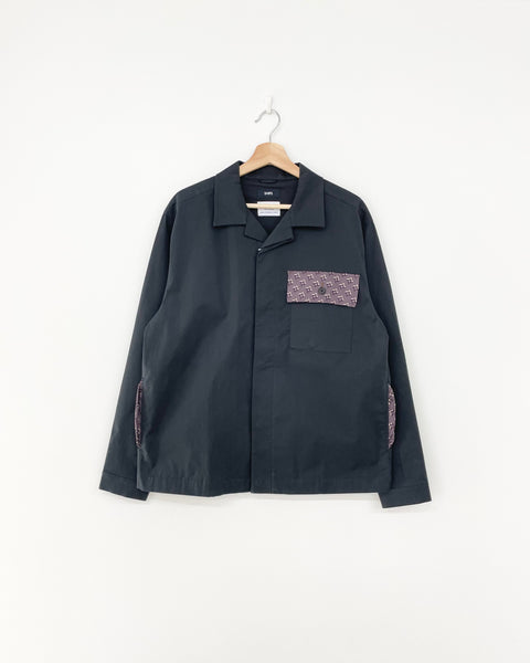 【MASH UP】SILK FLAP SHORT BLOUSON | BLACK