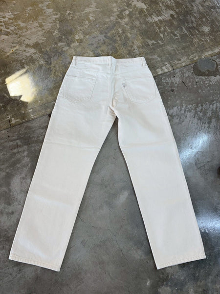 【EVCON】5POCKET WIDE DENIM PANTS | WHITE