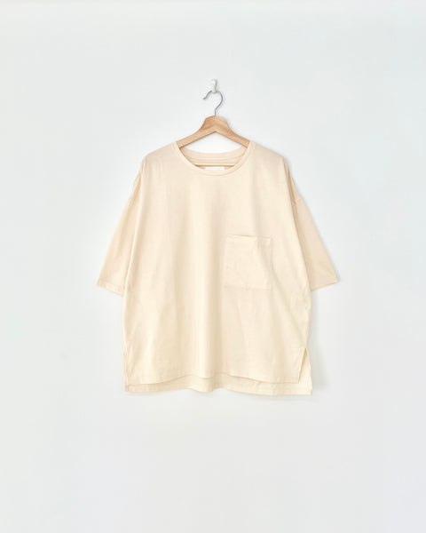 【JOURNAL STANDARD】CUT OFF WIDE S/S TEE | IVORY