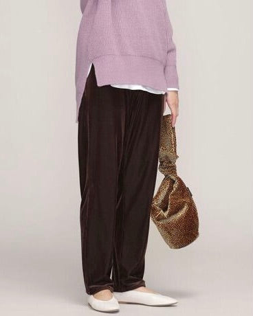 NANO universe SHEER VELOUR PANTS