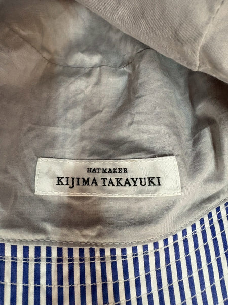【KIJIMA TAKAYUKI】STRIPE BUKET HAT | BLUE