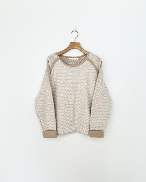 viriginle castaway RAGLAN KNIT SWEAT BEIGE