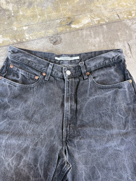 [TRISECT2] FADE DENIM SHORT PANTS | BLACK
