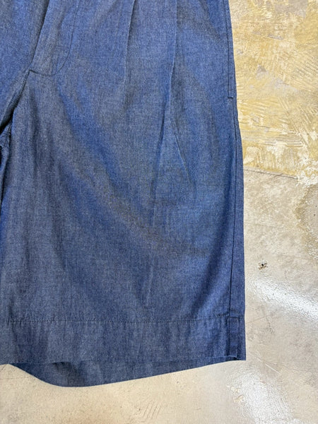 【Traditional Weatherwear】CHAMBRAY BELTED SHORT PANTS