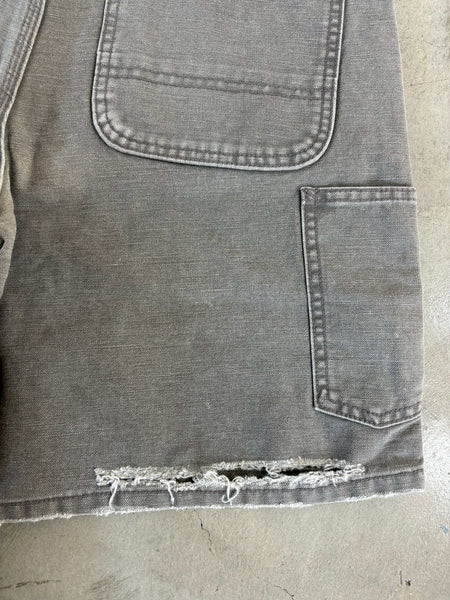 [TRISECT2] DAMAGE DENIM SHORT PANTS | GRAY