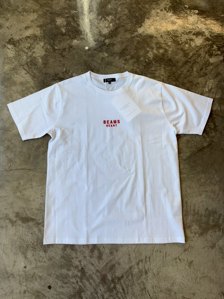 【BEAMS HEART】BRAND TEE | RED / BLACK