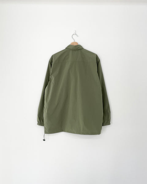 【MASH UP】SWITCHING POCKET COACH SHIRT JACKET | OLIVE