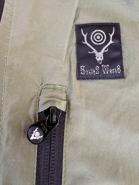 【South2 West8】Packable Vest - Nylon Typewriter | OLIVE