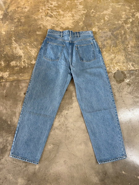 【EVCON】5POCKET TUCK WIDE DENIM PANTS| BLUE
