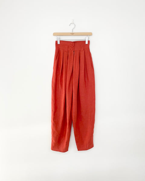 FILL THE BILL HIGH WAIST TUCK TROUSERS