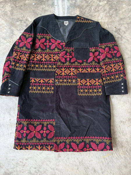 【AIE】WK Shop Coat - 14W Corduroy / Flower