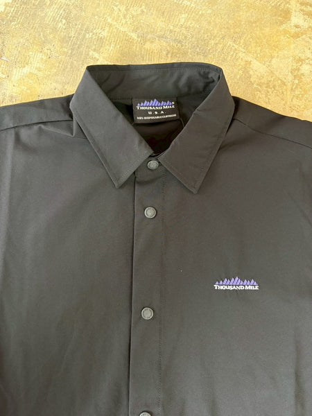 【THOUSAND MILE】SHIRT ONE PIECE | BLACK |