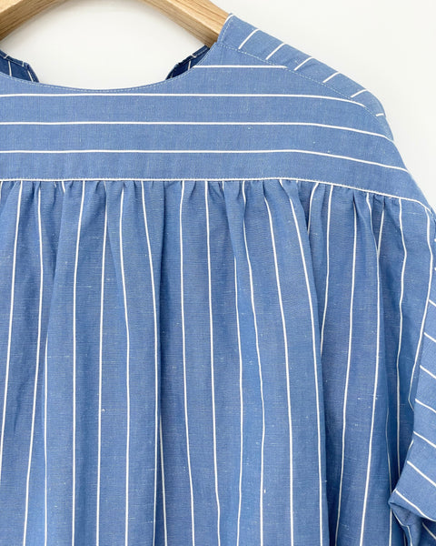Scye】COTTON LINEN STRIPE SACK DRESS | EDISTORIAL STORE