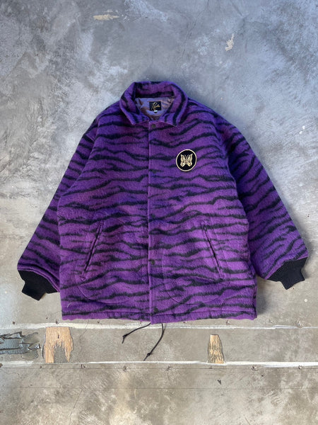 【Needles】WOOL COACH JACKET|PURPLE×TIGER