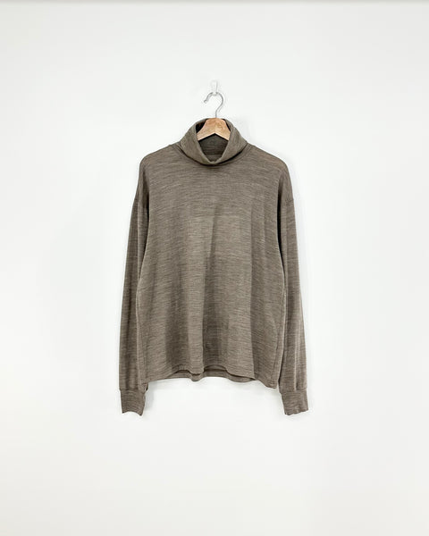 Needles WOOL JERSEY TURTLE NECK GREIGE