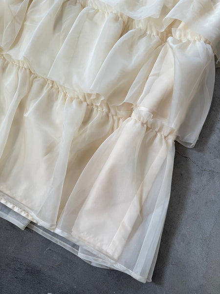 【BEAMS】SHEER TEARED SKIRT