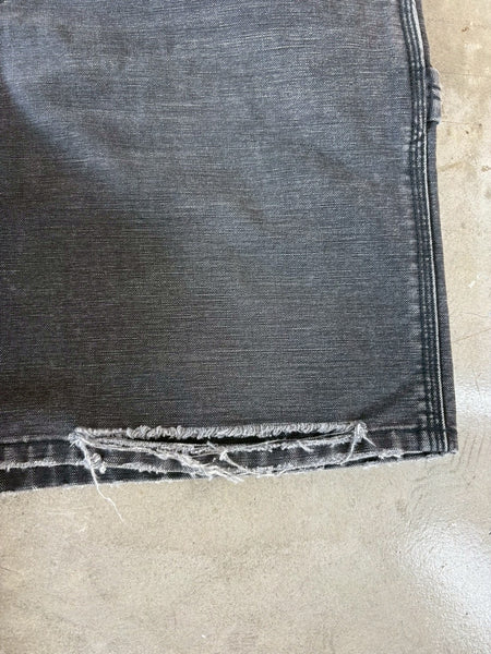 [TRISECT2] DAMAGE DENIM SHORT PANTS | BLACK