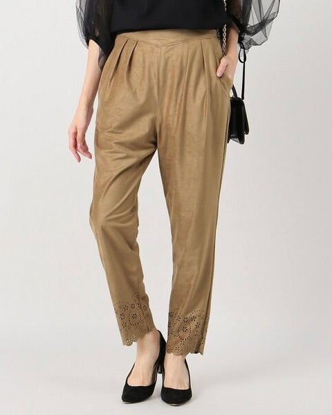 Limitless Luxury PUNCHING TAPERD PANTS BROWN