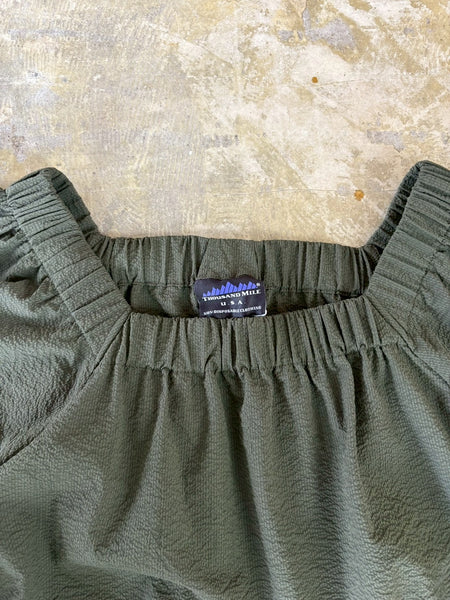 【THOUSAND MILE】BALLOON SLEEVE ONE PIECE | KHAKI |