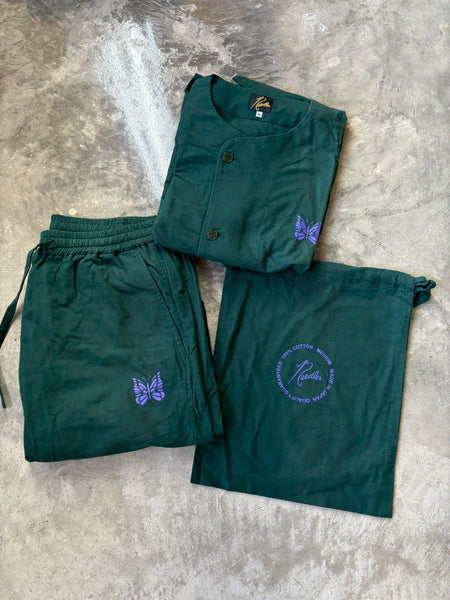 【Needles】Pajama Set - Cotton Flannel | BLUE / PINK / GREEN / BLACK