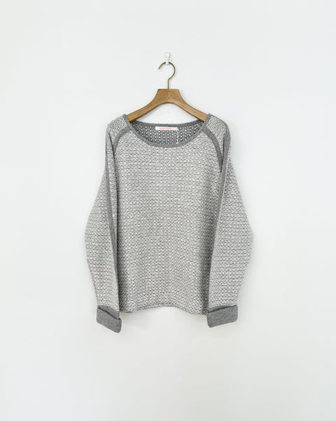 viriginle castaway RAGLAN KNIT SWEAT GRAY
