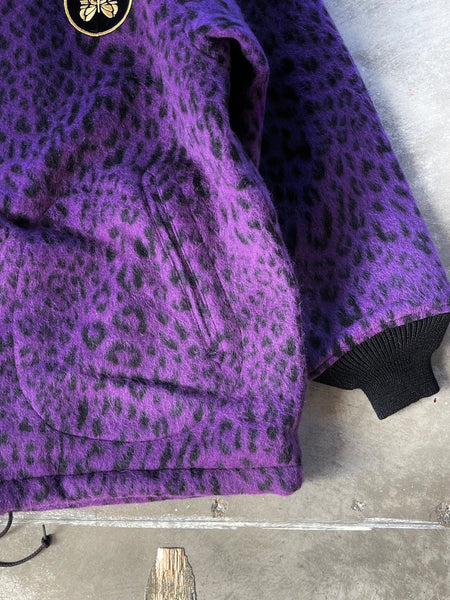 【Needles】WOOL COACH JACKET｜PURPLE×LEOPARD