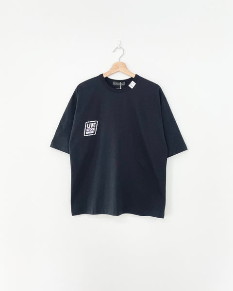 【MASH UP】LSM LOGO HALF SLEEVE TEE | BLACK