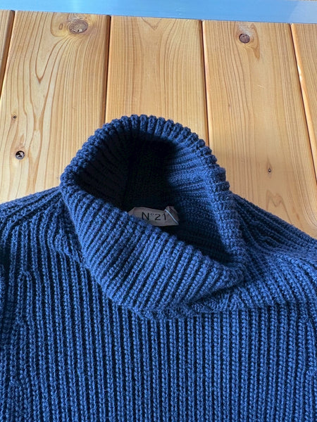 【N°21】KNIT BODY SUIRT | NAVY