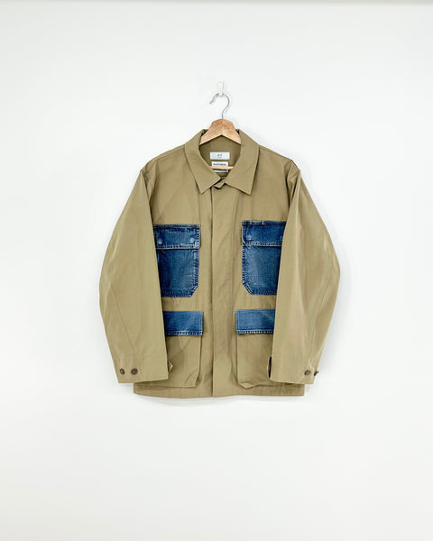 MASH UP DENIM POCKET BDU JACKET