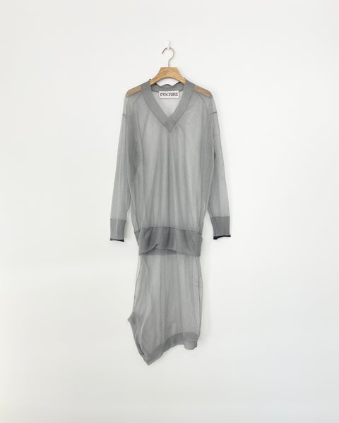 INSCRIRE SEE THROUGH LONG ONE-PIECE
